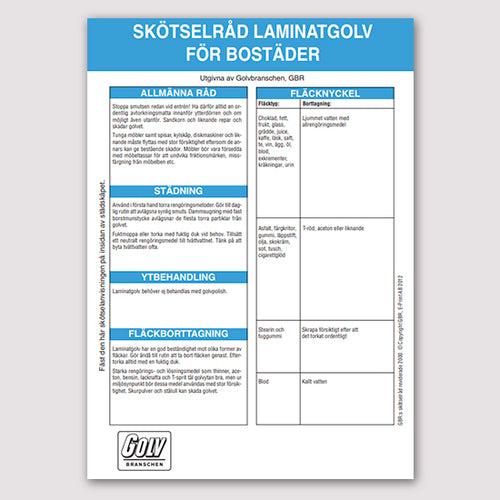 Skötselråd - Laminatgolv